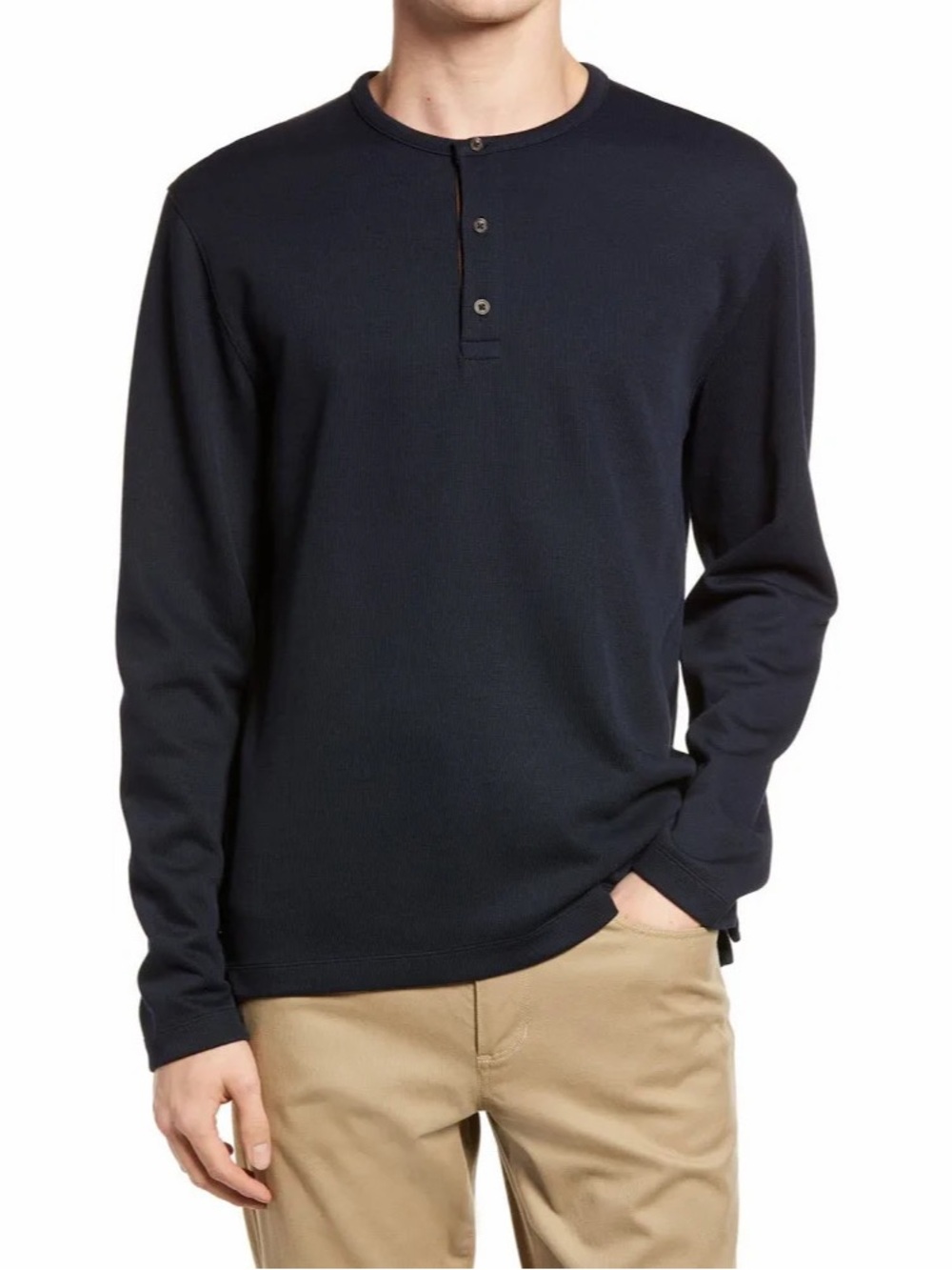 Vince Mens Classic Henley Long Sleeve